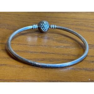 Authentic Pandora You Melt My Heart Winter Bangle Bracelet Sterling Silver P-239